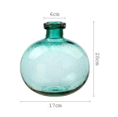 High Quantity Bubble Round Glass Vase for Deco
