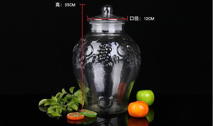 High Quantity Glass Beverage Dispenser with Tap for Part Use