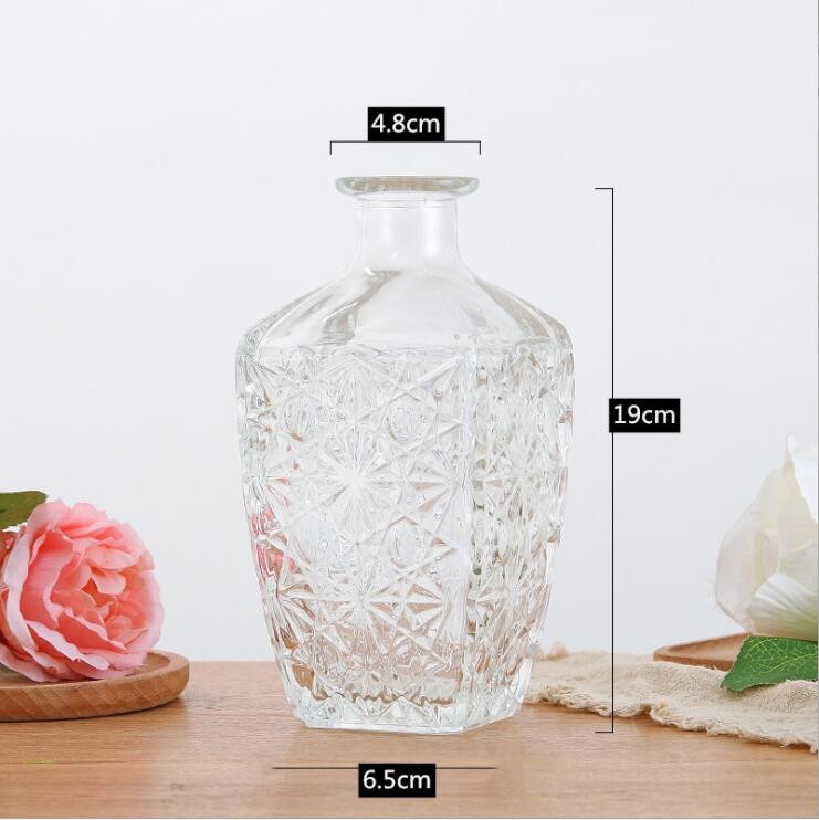 Home Decor Crystal Flower Vase Glass Table Glass Vases for Home Livingroom Decoration