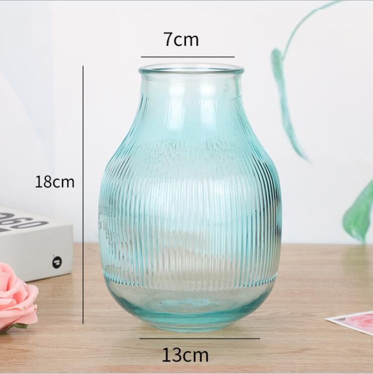 Home Decoration Glass Vase for Flowers Planter Customized Colored