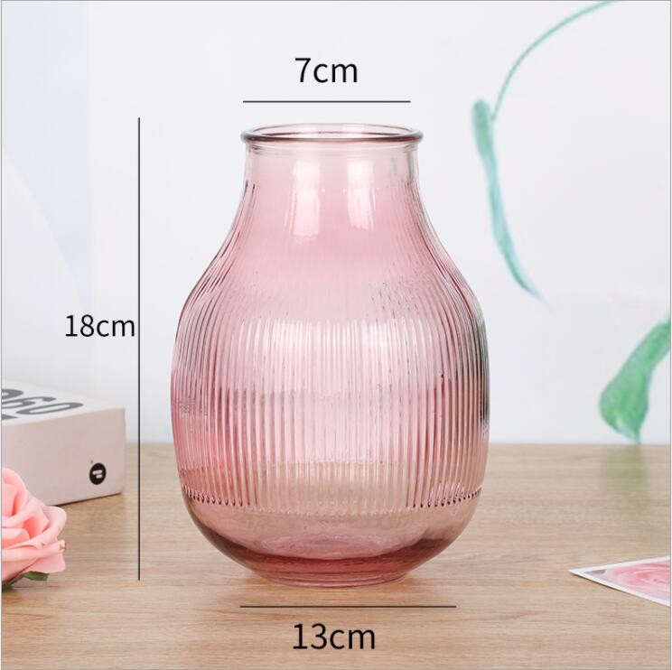 Home Decoration Glass Vase for Flowers Planter Customized Colored