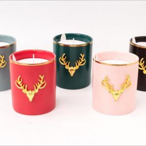 Hot Sell Deer Glass Candle Tealight Scented Candles with Customized Color