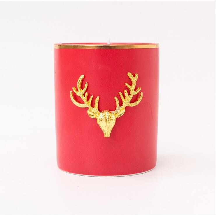 Hot Sell Deer Glass Candle Tealight Scented Candles with Customized Color