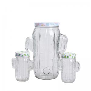Hotsale Cactus Glass Beverage Dispenser with Tape Wholesale