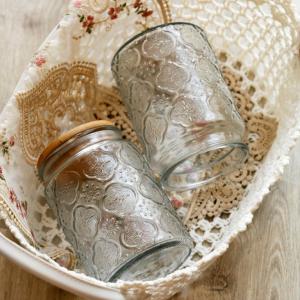 Large Country Style Kitchen Glass Container Storage Jars with Lids