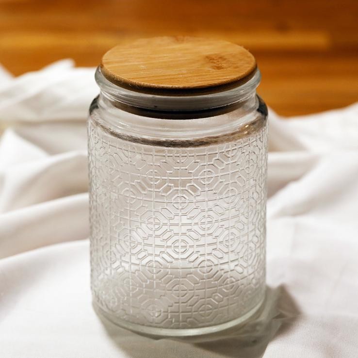 Large Country Style Kitchen Glass Container Storage Jars with Lids