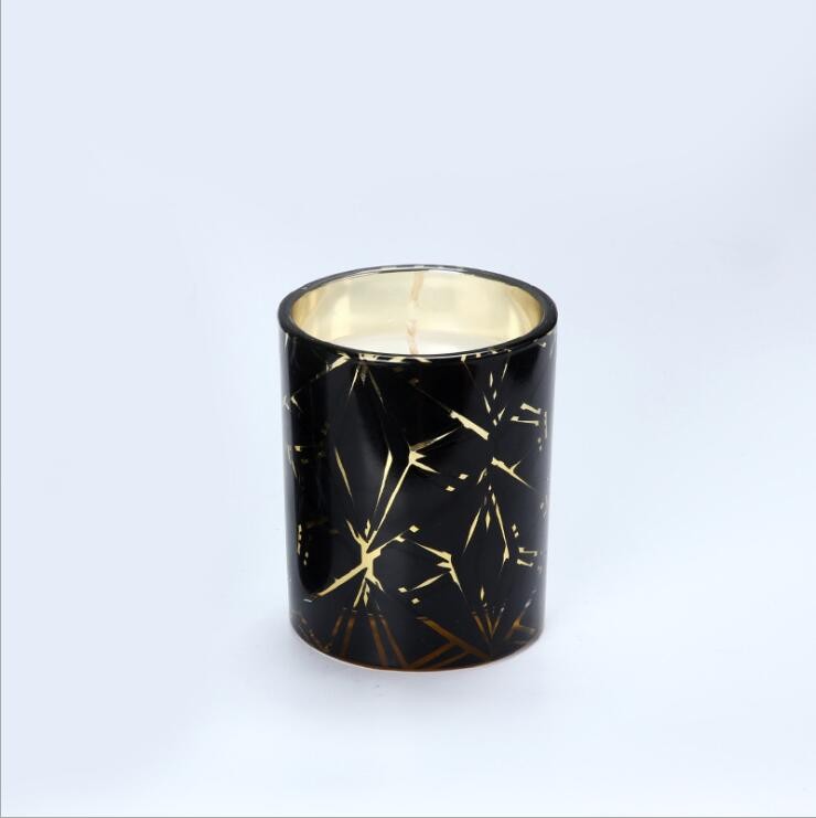 Luxury Custom Logo Aromatherapy Ccetned Candle Matte Black Candle Jar