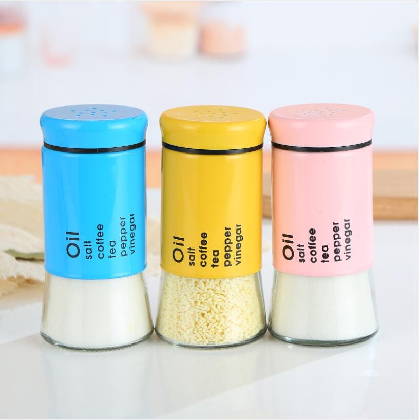 Luxury Spice Jar Sugar Salt Storage Container Seasoning Pots with Virous Colors