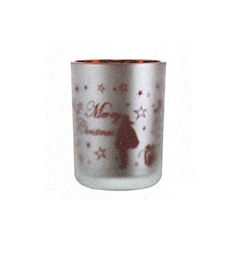 Metallic glass candle holder