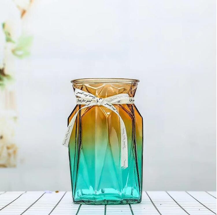 Mixed Color Decoration Glass Vase for Living Room
