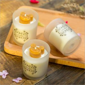 New Design Luxury Scented Cup Candle with Clear Glass Jar