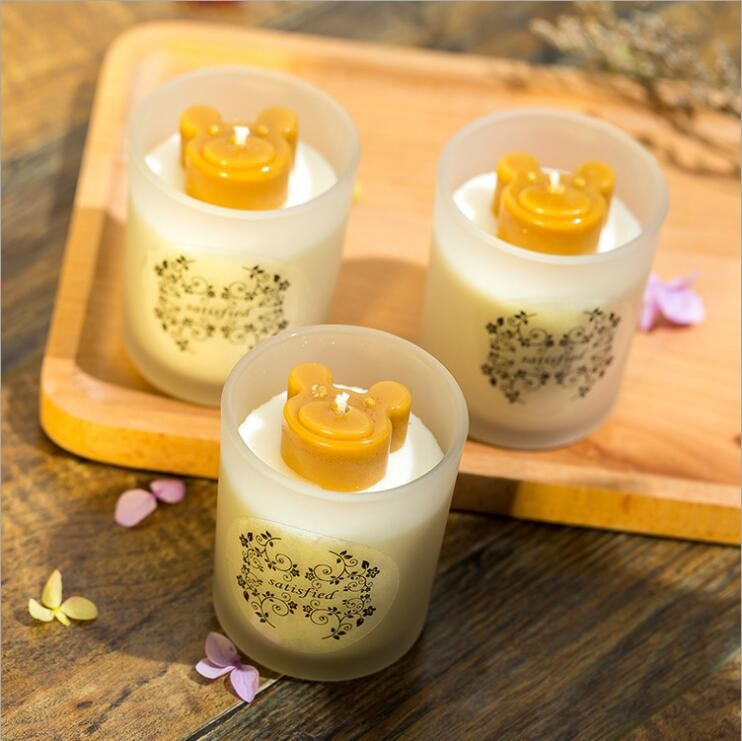 New Design Luxury Scented Cup Candle with Clear Glass Jar