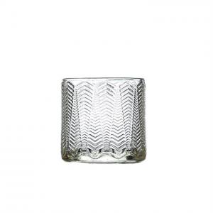 New Design Wholesale Empty Glass Candle Holders with Lid