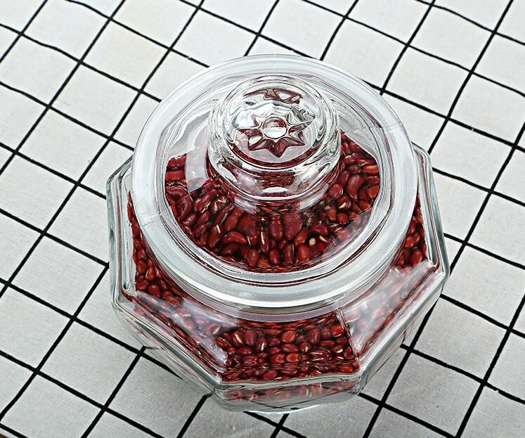 New Wide Mouth Kitchen Stprage Glass Jar with Lid