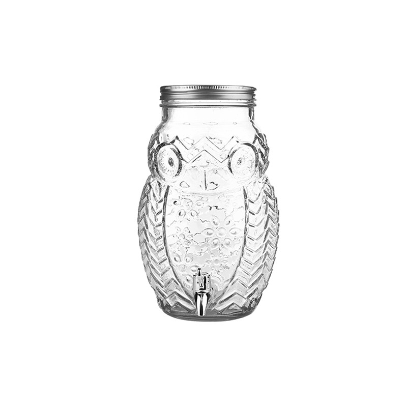 Owl Shape Glass Water Dispenser for Home