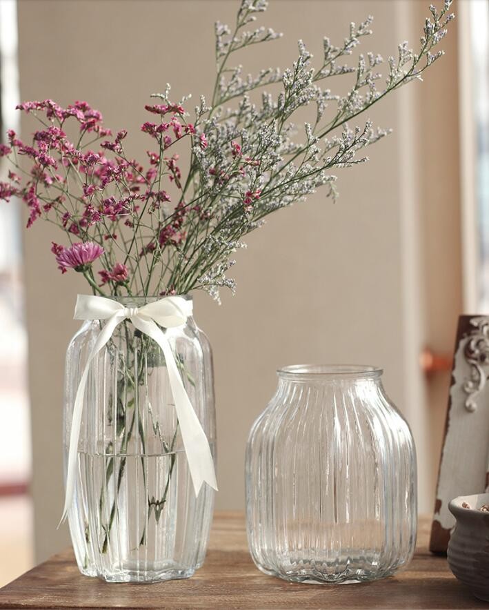 Popular Home Decoration Flower Glass Vase Crystal Glass Vase