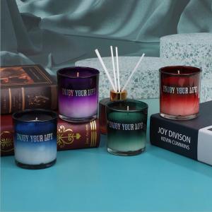 Scent Private Label Gradient Color Glass Jar Candle Wax in Bulk