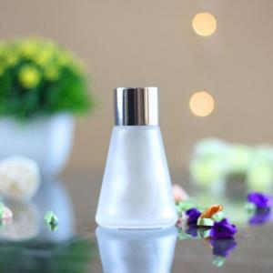 Screw Top Opaque Slim Clear Frosted Empty Triangular Glass Perfume Diffuser