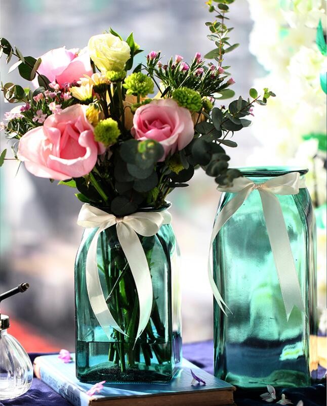 Transpared Glass Vase for Household Decoration