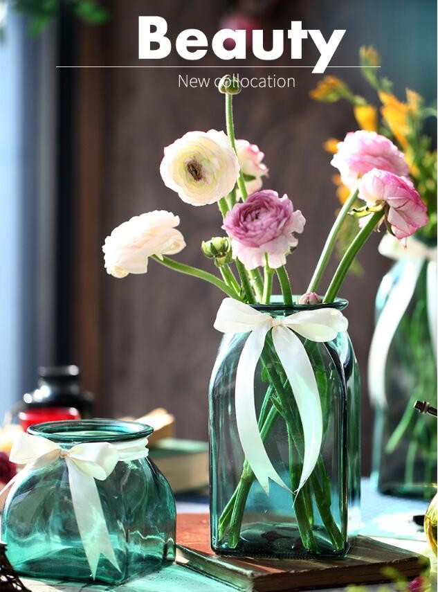 Transpared Glass Vase for Household Decoration