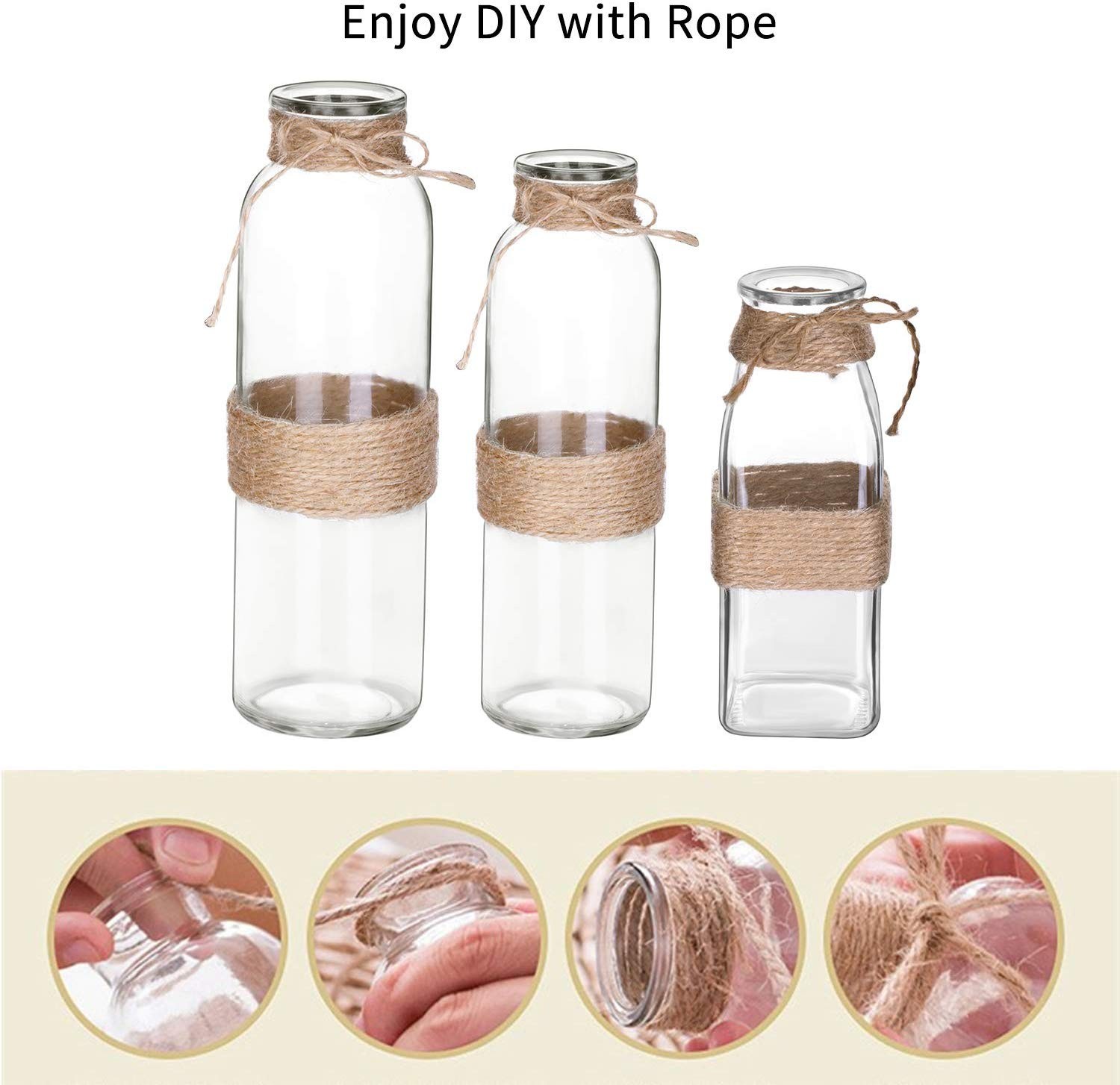 Transparent Glass Vase Small Glass Vases for Centerpieces