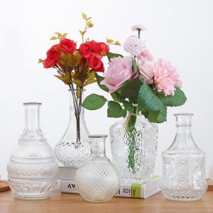 Transparent Long Glass Vase Table with Various Shapes