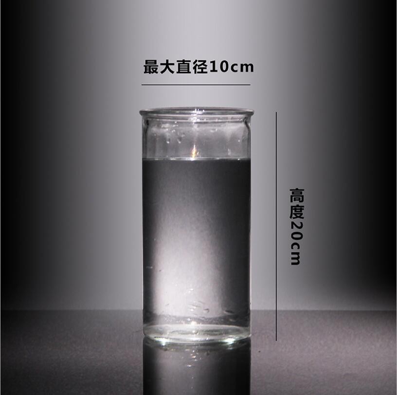 Unique Design Tall Cylinder Clear Flower Glass Vase for Hotel
