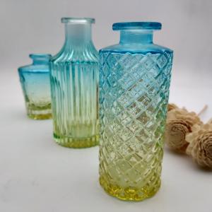 Wholesale 150ml 5oz Round Embossed Crystal Glass Empty Diffuser Bottle