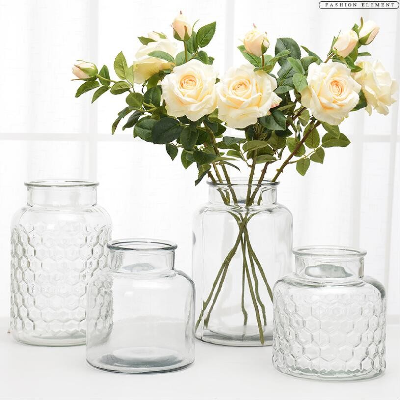 Wholesale Cheap Cylinder Vase Glass Flower Vase Glass Colorful Glass Vase