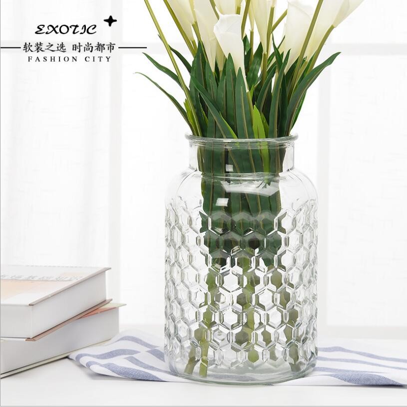 Wholesale Cheap Cylinder Vase Glass Flower Vase Glass Colorful Glass Vase