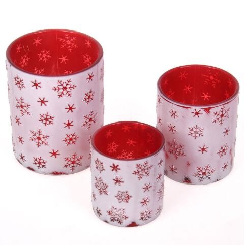 Wholesale Different Size Customized Decorative Embossed Candle Jar Empty for Home Decoration