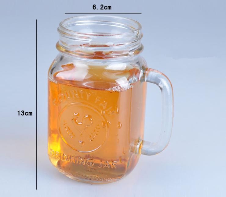 Wholesale Food Grade Glass Mason Jar Cups with Lid and Straw