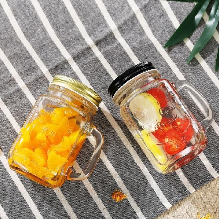 Wholesale Food Grade Glass Mason Jar Cups with Lid and Straw