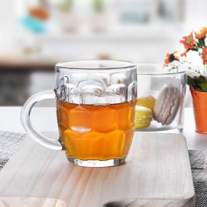Wholesale Glass Beer Mug Large Capacity Glass Beer Juice Pineapple Cup with Handle