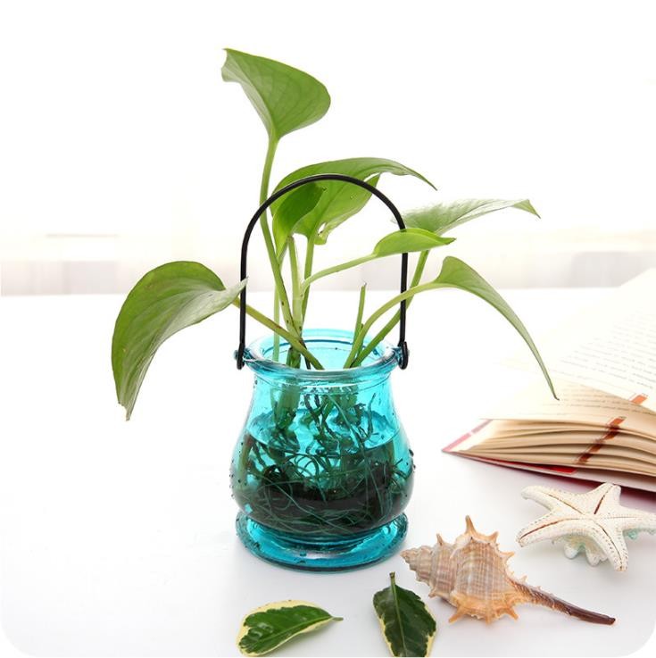 Wholesale Home Decoration Colorful Electroplating Effect Flower Glass Vase