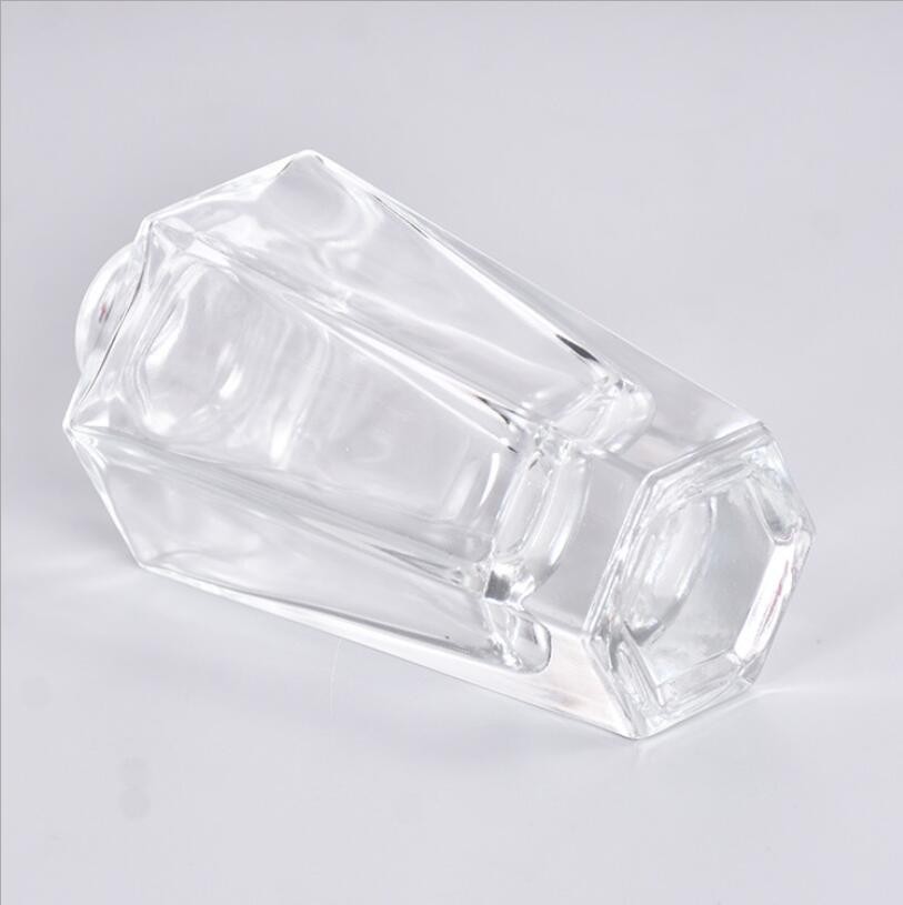 Wholesale Luxury Clear Empty Hexagonal Perfume Reed Diffuser Glass Bottle