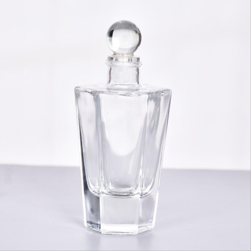 Wholesale Luxury Clear Empty Hexagonal Perfume Reed Diffuser Glass Bottle
