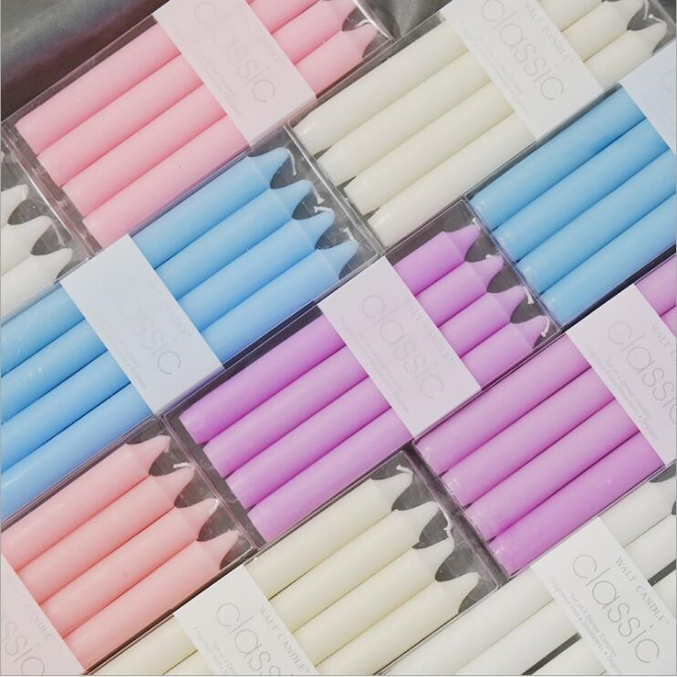 Wholesale New Spiral Taper Candle Table Wedding Long Candles Wax Set of 4