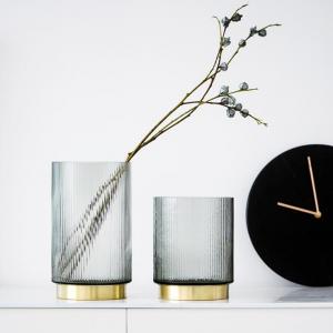 Wholesaler Modern Nordic Style Glass Vase Gilded Glass Vase