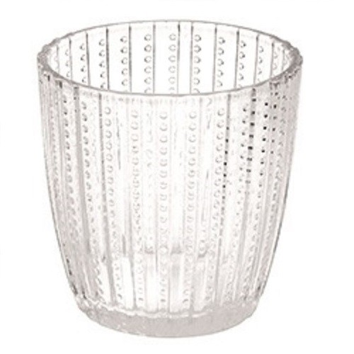 Heat Resistant Round Fancy High Borosilicate Empty Glass Candle Jar