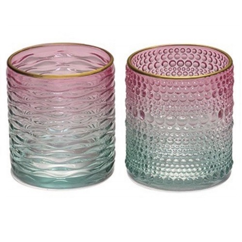 Customized Unique Clear Frosted Colored Empty Glass Candle Jar