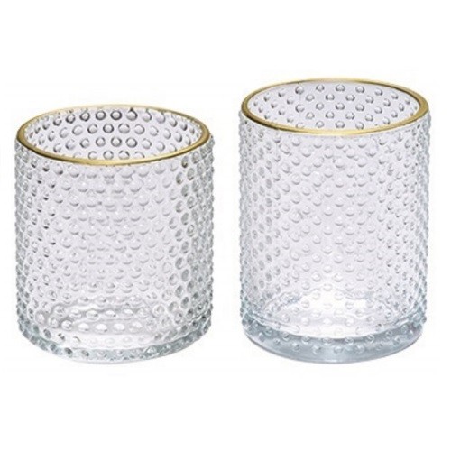 Customized Unique Clear Frosted Colored Empty Glass Candle Jar