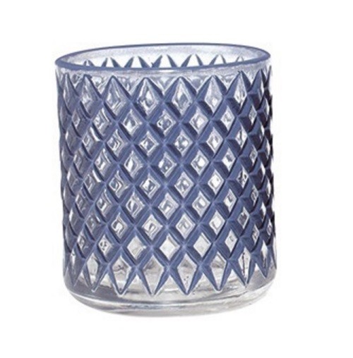 Hot Sale Clear Cylinder Glass Candle Jar With Pattern