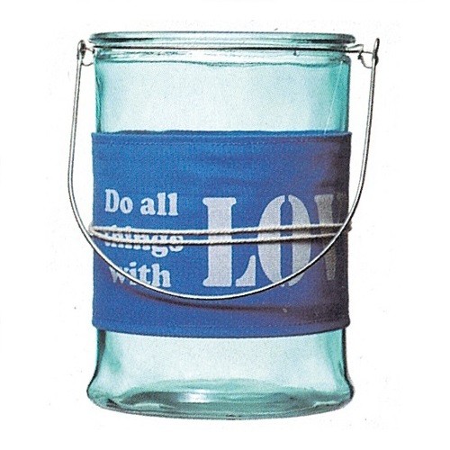 Glass Hurricane Candle Holder with Wire Handle
