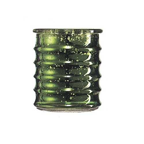 Mysterious Green Christmas Decoration Glass Votive Candle Jar
