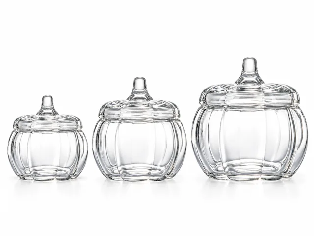 1200ml Pumpkin Glass Candle Jar with Glass Lid — product detail