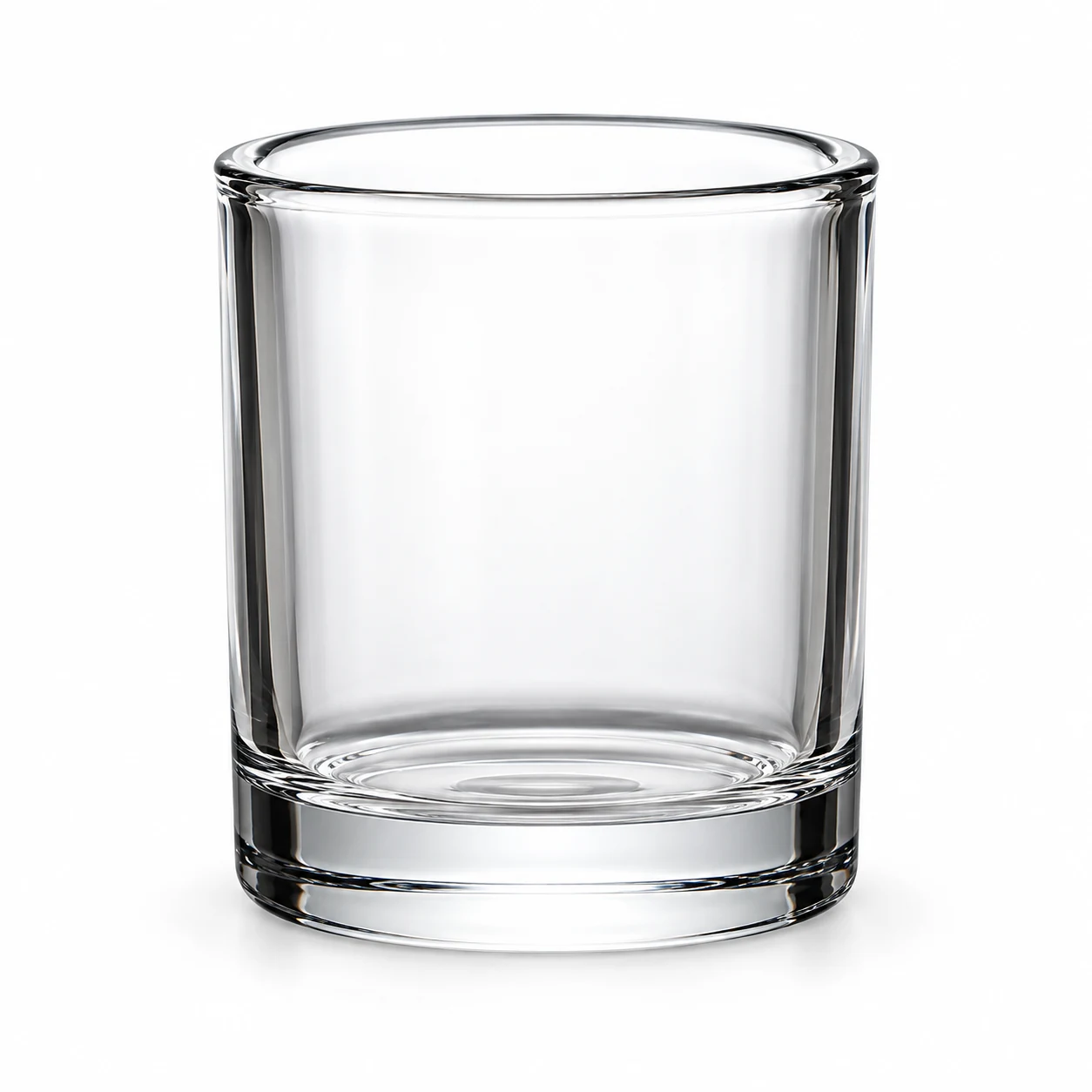 260ml Thick-Wall Glass Candle Jar with Lid Options — clear glass