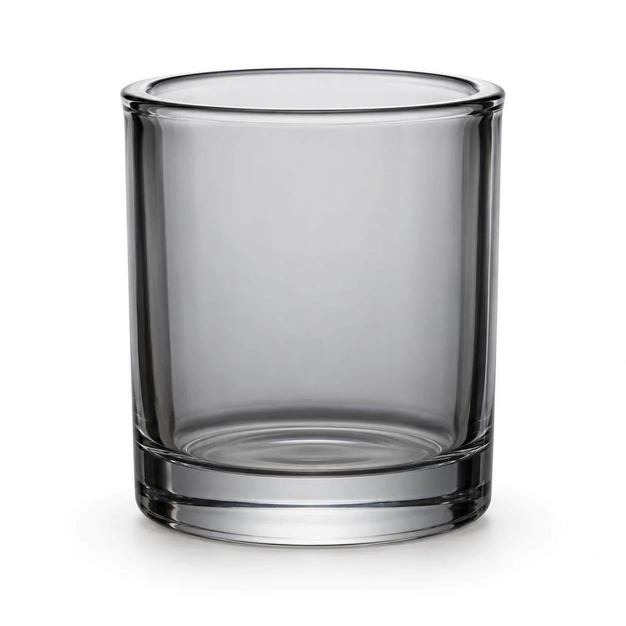 260ml Thick-Wall Glass Candle Jar with Lid Options — smoke-gray color