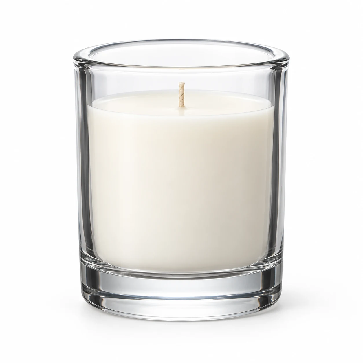 260ml Thick-Wall Glass Candle Jar with Lid Options — wax-filled candle