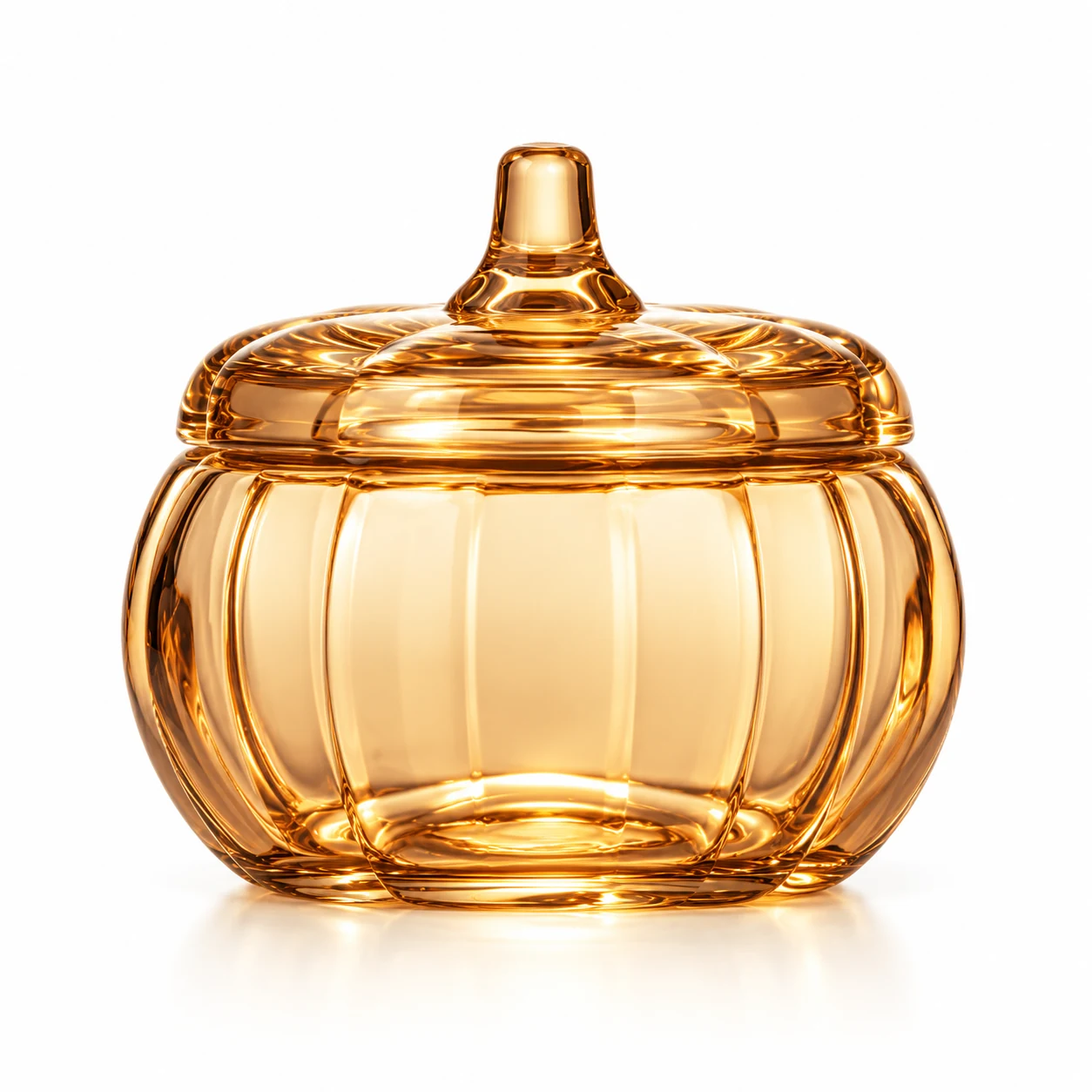 275ml Pumpkin Glass Candle Jar with Glass Lid — product detail